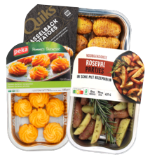 Roseval partjes, Hasselback potatoes of pommes duchesse